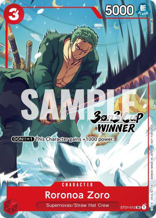Roronoa Zoro (3-on-3 Cup) [Winner] [One Piece Promotion Cards]