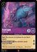 A Disney Lorcana trading card from The First Chapter features Flotsam - Ursula's Spy (43/204). This card costs 5 ink, boasts 3 strength and 4 willpower, and includes the abilities Rush and Dexterous Lunge, which grants Jetsam Rush. The card's quote says, “We know someone who can help you… for a price.”