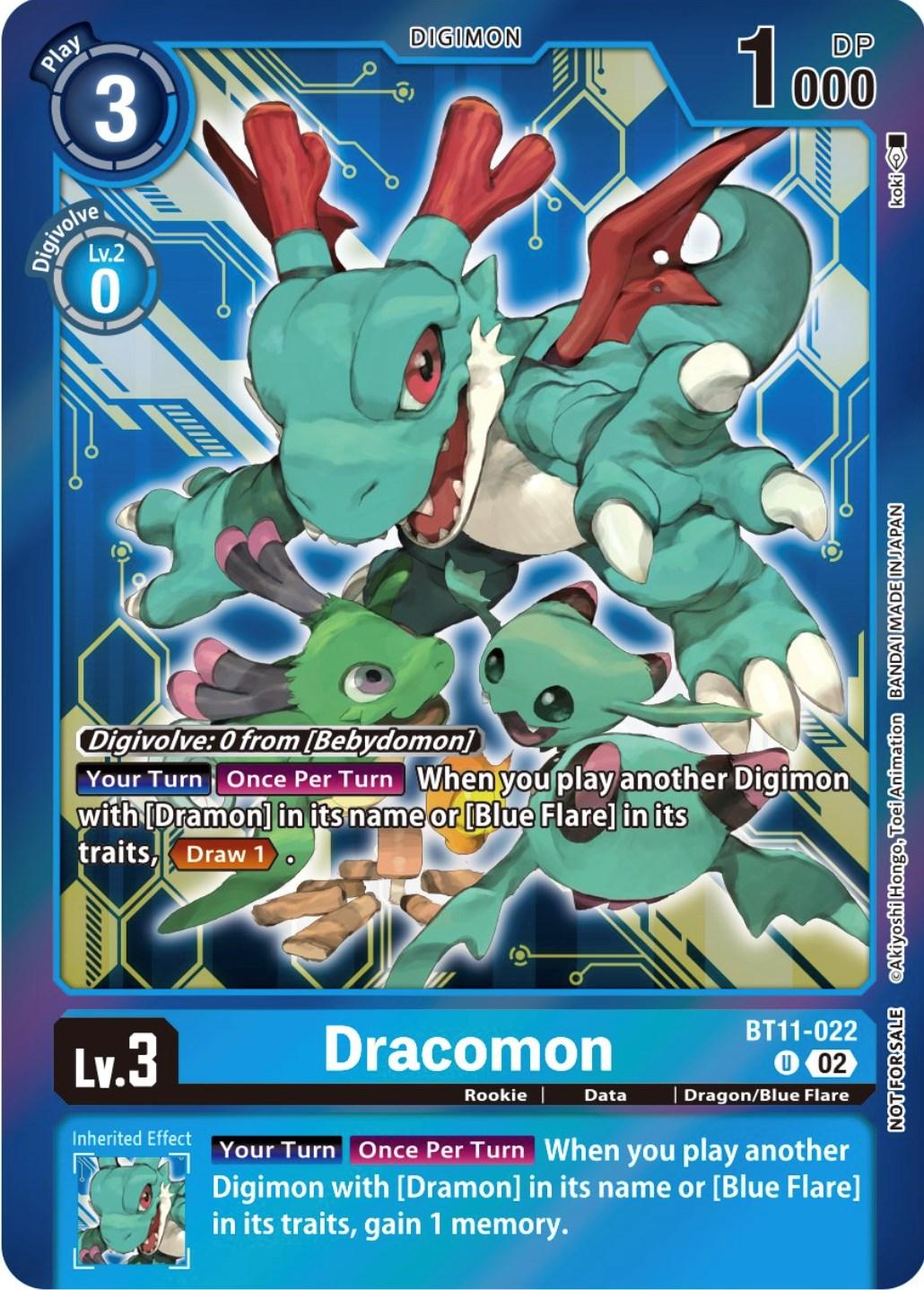 A Dracomon [BT11-022] (Event Pack 5) [Dimensional Phase Promos] Digimon card featuring 