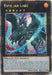 A "Evolzar Lars [DUNE-EN043] Quarter Century Secret Rare" Yu-Gi-Oh! card, classified as an Xyz/Effect Monster, featuring a dark, winged dragon with blue accents on its body and wings, emerging from a cosmic background. This Duelist Nexus card has a Quarter Century Secret Rare holographic foil effect and boasts 2500 ATK and 1500 DEF. Its text box details its