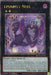 A Yu-Gi-Oh! trading card named "Epurrely Noir [DUNE-EN044] Quarter Century Secret Rare" featuring a fairy/xyz/effect monster. The dark fairy-like creature has star details, a purple color scheme, and is part of the Duelist Nexus. It has 1000 ATK and 2000 DEF with unique abilities. As a Quarter Century Secret Rare, its card number is DUNE-EN044.