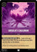 A card from Disney Lorcana's The First Chapter titled "Ursula's Cauldron (67/204) [The First Chapter]." It features a swirling cauldron emitting pink and purple magical energy. With an uncommon rarity, the card has a cost of 2 and the ability "Peer Into the Depths," allowing the player to look at the top two cards of their deck. Text reads: “Perfect for mixing pot