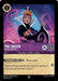 A super rare Disney Lorcana trading card featuring "The Queen - Wicked and Vain (56/204) [The First Chapter]," described as "Wicked and Vain." The card shows an image of the Queen in a regal pose, wearing a crown and black cloak with purple accents. She has 5 ink cost, 4 strength, and 5 willpower. The card allows you to draw a card when summoned.