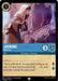 A Disney Jasmine - Disguised (148/204) [The First Chapter], featuring Jasmine in a hooded cloak with a worried expression, set against an ornate background of palace walls and arches. This Common Rarity card displays stats: a cost of 3, and both strength and willpower at 3. A quote at the bottom reads: "I've never been outside the palace walls.