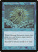 A Magic: The Gathering card titled "Glowing Anemone [Mercadian Masques]" from the Magic: The Gathering set. It features a blue-bordered background with an illustrated blue-green Jellyfish Beast in the center. The text describes its ability to return a target land to its owner’s hand upon entering play. The flavor text reads, "Beautiful to behold, terrible to be held.