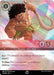 A Disney trading card featuring Maui, depicted as a muscular man with wild black hair, a big grin, and traditional tattoos. He's wielding a large fishhook. The card has 6 attack and 5 defense. Text below reads: "Rush" and "Reckless," explaining his abilities. The background is colorful and dazzling, hinting at an enchanted tale from The First Chapter. Product Name: Maui - Hero to All (Enchanted) (212/204) [The First Chapter].