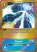 The Digimon "Sourai (2023 Store Top 4)" Digivolution card showcases a powerful, glowing humanoid figure set against a blue background, bursting with energy and featuring an intricate design. This card is adorned with text on game mechanics and proudly displays the special "2023 Store Top 4" gold badge, making it a must-have for fans of the Digimon universe.