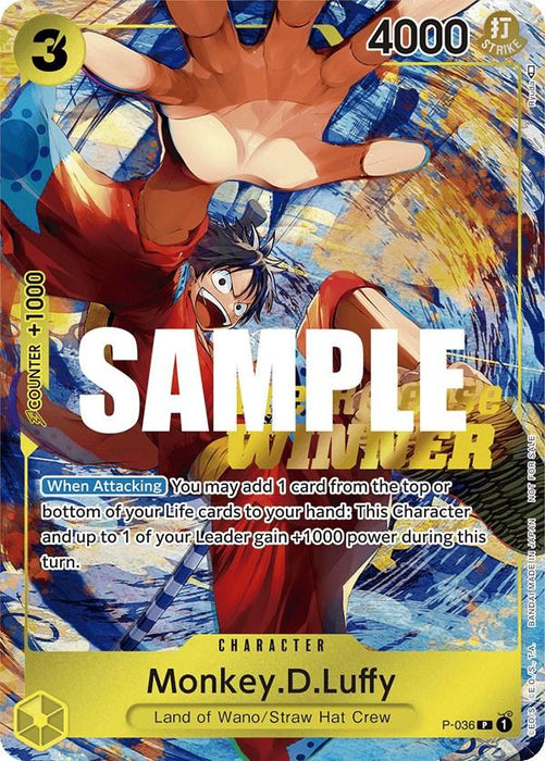 Monkey.D.Luffy (Pre-Release Tournament) [Winner] [One Piece Promotion Cards]