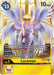 A Digimon card depicts Lucemon, a Rookie level Angel Digimon with a yellow background. This Secret Rare features an angelic character with blonde hair, a halo, white wings, and a white toga. Boasting 10000 DP and a play cost of 13, it includes various abilities and effects. The card number is Lucemon [BT4-115] (Resurgence Booster Reprint) [Resurgence Booster] from the Resurgence Booster set.