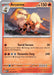 A Pokémon card for "Arcanine (059/165) [Scarlet & Violet: 151]," an uncommon rarity Stage 1 Fire-type Pokémon with 150 HP. Arcanine is depicted as a large, orange canine with black stripes and a fluffy mane. The card, part of the Scarlet & Violet: 151 set, features two attacks: "Torrid Torrent" and "Dynamite Fang." The background showcases a rugged landscape with