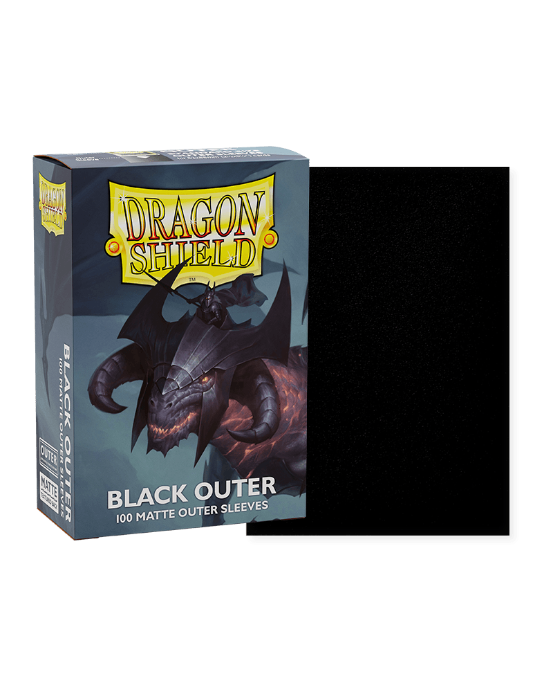 Dragon Shield: 100ct Outer Sleeves - Matte Black (Standard)