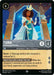 A Disney trading card titled "Tiana - Celebrating Princess (196/204) [Rise of the Floodborn]" shows Tiana in a light blue gown with a flower headpiece, holding a sparkly wand. The card costs 4 and features 1 attack and 4 defense. Ability text reads "Resist +2" and "What You Give Is What You Get." Artwork by Matthew Robert