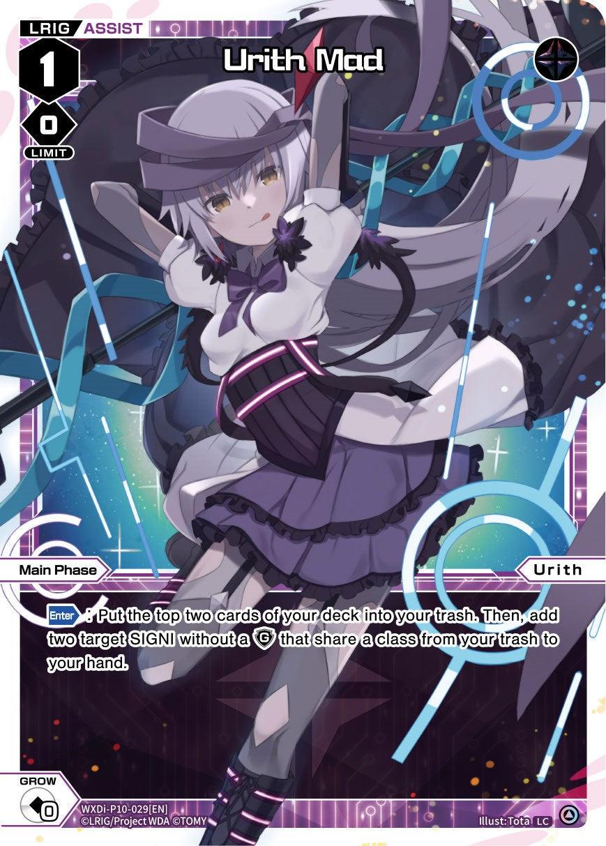 An anime-style trading card features a character named 