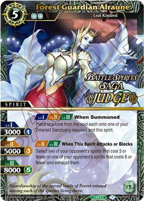 Forest Guardian Alraune (Judge Pack Vol. 3) (BSS03-065) [Launch & Event Promos]