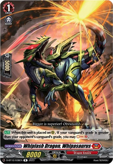 Whiplash Dragon, Whipasaurus (D-BT12/038EN) [Evenfall Onslaught]