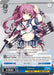 A Triple Rare character card featuring an anime-style female from Azur Lane, boasting long pink hair and a blue and white sailor-style outfit. She wields a weapon resembling a ship's gun turret. The card's text includes the name "Craven (AZL/S102-TE04R RRR) [Azur Lane]" and highlights her unique game mechanics and abilities. This collectible is produced by Bushiroad.
