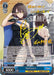 The image is of a Baltimore (AZL/S102-TE09SP SP) [Azur Lane] trading card by Bushiroad, featuring an anime-style KAN-SEN character named Baltimore from the game Azur Lane. The character has short brown hair, a choker, and is dressed in a black and yellow outfit. The card showcases game statistics and abilities in English and Japanese, with a sample watermark and a yellow autograph.