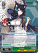 An anime-style trading card features Fusou (AZL/S102-E056S SR) [Azur Lane], a dark-haired KAN-SEN character from Azur Lane with fox ears and a tail, donning a traditional Japanese outfit with a blue shawl. She is holding a tray with a scroll. The Super Rare card has a green border, stats, various icons, abilities, and text in English and Japanese. This card is produced by Bushiroad.