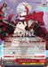 A Super Rare card from the game Azur Lane featuring Admiral Graf Spee. The character has short white hair with red streaks, wears a military uniform with red and black accents, and holds a microphone. Text on card: "These hands are no longer weapons of war but for returning the admiration of my fans." The product name is Admiral Graf Spee (AZL/S102-E080S SR) [Azur Lane] by Bushiroad.
