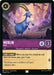 A Disney fantasy trading card depicts an elderly blue goat, "Merlin," in a magical forest setting. Merlin wears glasses and a sorcerer's hat, leaping with a determined expression. From the Rise of the Floodborn series, this Uncommon card features stats of power 4 and toughness 3, alongside special abilities and flavor text below the image. The product name for this card is Merlin - Goat (51/204) [Rise of the Floodborn].