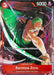 A Bandai Roronoa Zoro (Gift Collection 2023) [One Piece Promotion Cards] featuring Roronoa Zoro from the One Piece series. The Character Card displays him in a dynamic battle pose, slashing with swords and exhibiting a fierce expression. The top corner shows "5000" in white. Includes stats and the label "Supernovas / Straw Hat Crew.