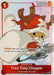 A Tony Tony.Chopper (Gift Collection 2023) [One Piece Promotion Cards] trading card featuring Tony Tony Chopper dressed as Santa Claus from the "One Piece" series. The card has red borders and 1000 power in the top right corner. Chopper wears a reindeer hat, red coat, and holds a sack. Text explains blocking ability and character description at the bottom. A perfect addition to your One Piece Promotion Cards collection by Bandai!