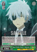 This **Bad With Heat, Hajime (ARI/S103-TE11R (RRR)) [Arifureta: From Commonplace to World's Strongest]** character card by **Bushiroad** showcases an anime protagonist from Arifureta, complete with white hair, an eyepatch over their right eye, and dressed in a sleek black suit paired with a red dress shirt and black tie. The serious expression is softened by a light blush on the cheeks. Various stats and abilities are listed in Japanese and English.
