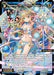 A trading card featuring an anime-style illustration of a female character named "Remember//Memoria, Azure Wisdom Queen (WXDi-P11-043[EN]) [Reunion Diva]." She has blonde hair and blue eyes, adorned in a blue and gold outfit with a crown. This SR rarity SIGNI card boasts a 12000 power rating and various game text instructions for abilities and effects. The card is produced by TOMY.