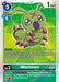 A Digimon trading card from the Tamer Party Pack -The Beginning- Ver. 2.0 collection, featuring Wormmon [P-118], a green caterpillar-like creature with a segmented body, purple markings, and blue eyes. The promotional card has a blue frame with "LV.3," "Rookie," and "Free" on the left side. Wormmon's ability is detailed at the bottom, outlining effects for "On Play" and "End of Your Turn," as well as its capability to DNA digivolve.