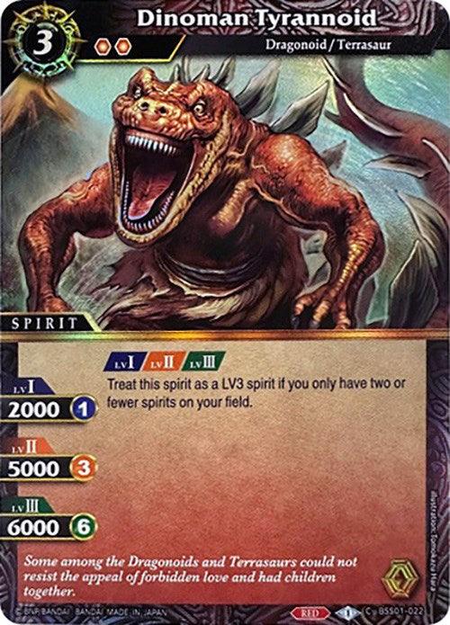 Dinoman Tyrannoid (Box Topper) (BSS01-022) [Battle Spirits Saga Promo Cards]