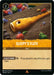 The image is a Disney trading card titled "Sleepy's Flute (34/204) [Rise of the Floodborn]." The rare card depicts a golden flute amidst colorful gemstones on a textured surface. With the ability "A Silly Song," it allows players to gain 1 lore if they played a song this turn. Card cost: 2.