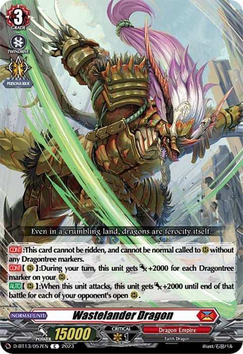 Wastelander Dragon (D-BT13/057EN) [Flight of Chakrabarthi]