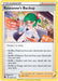 A "Pokémon Trainer Supporter" card from the Pokémon series titled "Roseanne's Backup (148/172) [Sword & Shield: Brilliant Stars]." It features an illustration of a woman with green hair and glasses, wearing a white lab coat, holding a test tube and clipboard. The card allows the player to shuffle various types of cards from their discard pile into their deck.