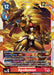 A dynamic Digimon trading card featuring Apollomon [EX5-014] [Animal Colosseum], a Level 6 Mega Digimon with 12,000 DP. This Super Rare card showcases vibrant artwork of Apollomon in a powerful stance, surrounded by flames. Key details include Digivolution cost, special abilities when evolving, and a unique security attack boost.