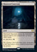 The image displays a Magic: The Gathering card named "Shattered Sanctum [Innistrad: Crimson Vow]". This rare land card features an illustration of a dark, eerie cave with arched rock formations and a sky illuminated by a dark, glowing moon. The card's effect stipulates that it enters the battlefield tapped unless specific conditions are fulfilled.