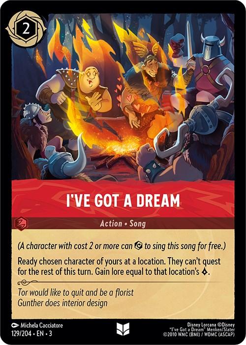 The image features a Disney fantasy card titled 