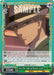 A For The Sake of Peace, Loid (SPY/S106-TE17R RRR) [SPY x FAMILY] card from Bushiroad's game "Weiß Schwarz" featuring Loid from SPY x FAMILY. Loid is portrayed wearing a fedora and a suit, gazing sideways. The card includes various game statistics and descriptions, with green and gold borders and the text "For The Sake of Peace, Loid" at the bottom.