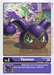 This rare Digimon card, Yaamon [EX2-006] [Digital Hazard], showcases a playful Digi-Egg with prominent purple ears and a cheeky grin. The vibrant purple and black color scheme accentuates its long protruding tongue. Rated as "Lv.2," the card details Yaamon's abilities against digital hazards.