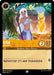A trading card featuring Kida from Disney. She stands confidently with long white hair, wearing a blue outfit and holding a staff. The common card has 1 ink cost, with stats of 2 strength and 2 willpower. Decorative Atlantean script is at the bottom. Card details: Kida - Atlantean (6/204) [Into the Inklands].