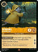 A Disney trading card titled "Bernard - Brand-New Agent (2/204) [Into the Inklands]." The rare card features an anthropomorphic mouse wearing a yellow coat and hat, holding a lit lantern while cautiously looking back. With 4 ink cost, 1 attack, and 5 defense, the text mentions the character's storyborn and hero traits.