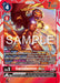 Digital card featuring Garudamon Ace [BT15-014] [Exceed Apocalypse] from the game Digimon. Garudamon is a fierce bird-like creature with a fiery background. This Super Rare card has various stats and abilities, including DP 7000 and Level 5. The card includes text detailing its special abilities such as "Overflow" and "Blast Digivolve".