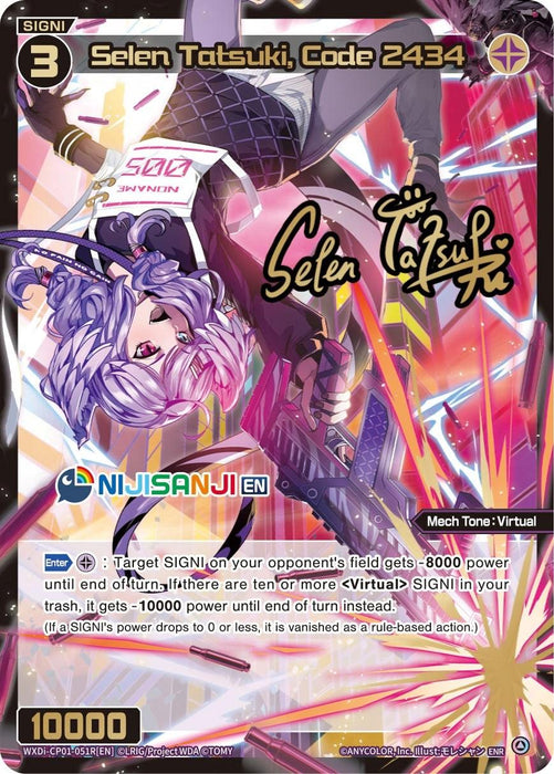 Selen Tatsuki, Code 2434 (ENR) (WXDi-CP01-051R[EN]) [Collab Booster: Nijisanji Diva]