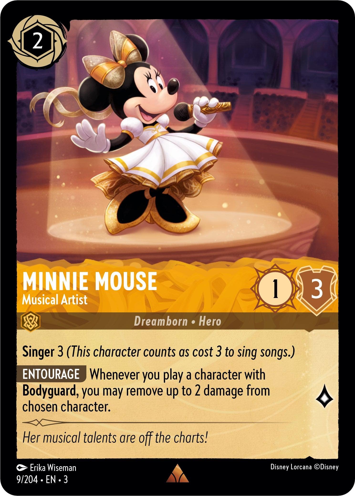 A card featuring Minnie Mouse as a 