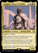 Magic: The Gathering card of "Aragorn, King of Gondor [The Lord of the Rings: Tales of Middle-Earth Commander]." A legendary creature - Human Noble with vigilance and lifelink abilities. The artwork features Aragorn in regal armor, with a castle in the background. The card includes monarch mechanics and boasts a power/toughness of 4/4, embodying The Lord of the Rings.