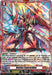 A detailed illustration of the card "Vairina Esperaridea (D-SS12/001EN) [Triple Drive]" from the game Vanguard by Bushiroad. It features a powerful, futuristic warrior clad in elaborate, red and gold armor with glowing accents, embodying the overDress mechanic. This Triple Rare card from Dragon Empire wields a large, energy-infused weapon. The card text outlines its abilities and stats: Grade 4, 13000 power.