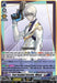 A card image featuring "Cool-headed Executor, Mikani (D-SS12/025EN) [Triple Drive]," a white-haired, bespectacled man in a sleek, futuristic outfit holding a gun. As part of the Brandt Gate set by Bushiroad, this Triple Rare card not only dazzles with attributes like grade, power, and effects but also shines with the Glitter-Kheios emblem against a predominantly purple digital backdrop.