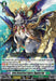 A fantasy trading card depicting a powerful creature named "Sylvan Horned Beast Emperor, Magnolia Elder (D-SS12/037EN) [Triple Drive]." This Bushiroad Triple Rare card showcases a majestic being with large, feathered wings, antlers, and a blend of fur and armor-like elements. The Wild Dragon is detailed with game-specific stats and Triple Drive abilities.