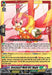 The image displays a Bushiroad trading card featuring "Atrocious? Moth Girl, Maple (D-SS12/042EN) [Triple Drive]." It shows a character in pink and yellow moth-themed armor with glittering wings and antennae, holding a weapon. The card includes detailed game text and stats: Power 10,000, Critical 1, Shield 5000, and is marked "D-SS12/024EN R.