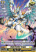 A fantasy trading card featuring the legendary Blade Feather Dragon (D-SS12/113EN) [Triple Drive] from Keter Sanctuary by Bushiroad. The Cosmo Dragon has white and blue armor, large wings, and wields a sword. Boasting Triple Drive with 4000 power and a 15000 shield. Yellow and purple text boxes contain abilities and flavor text: "These wings are not just for flying.