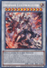 The image showcases a Yu-Gi-Oh! trading card named "Despian Luluwalilith [CYAC-EN042] Secret Rare," a Synchro/Effect Monster. The artwork is colorful and abstract, with the character surrounded by vivid red and dark hues. The card text details its spellcaster attributes, with 2500 attack and defense points.